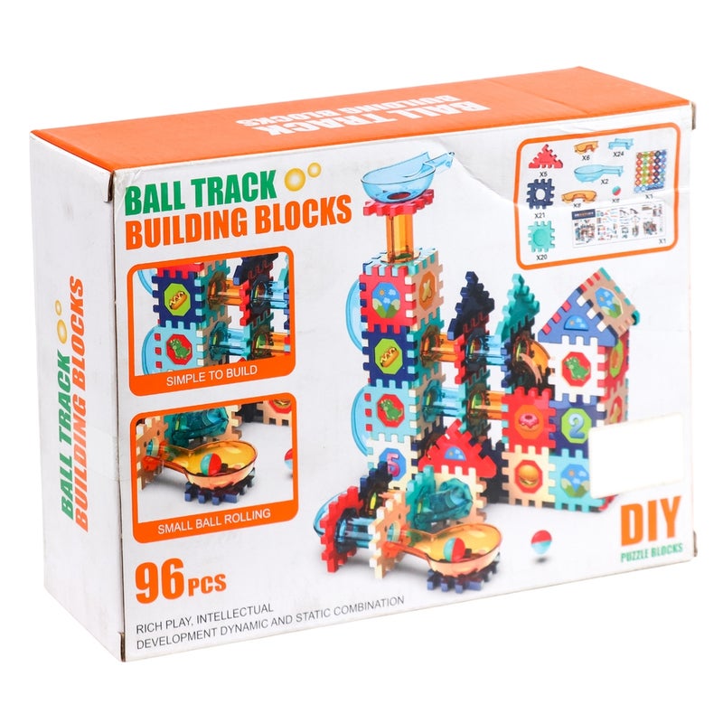 مضمار الكرات بالمكعبات يدوي التركيب 96 قطعة - 138A-7 - Image 1