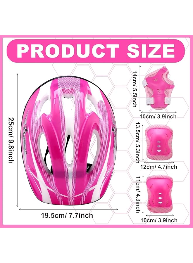 مجموعة معدات الحماية للأطفال، خوذة تزلج قابلة للتعديل، مناسبة 7 في 1، مجموعة خوذة دراجة للبنات والأولاد، دراجة تزلج، سكوتر - Image 2