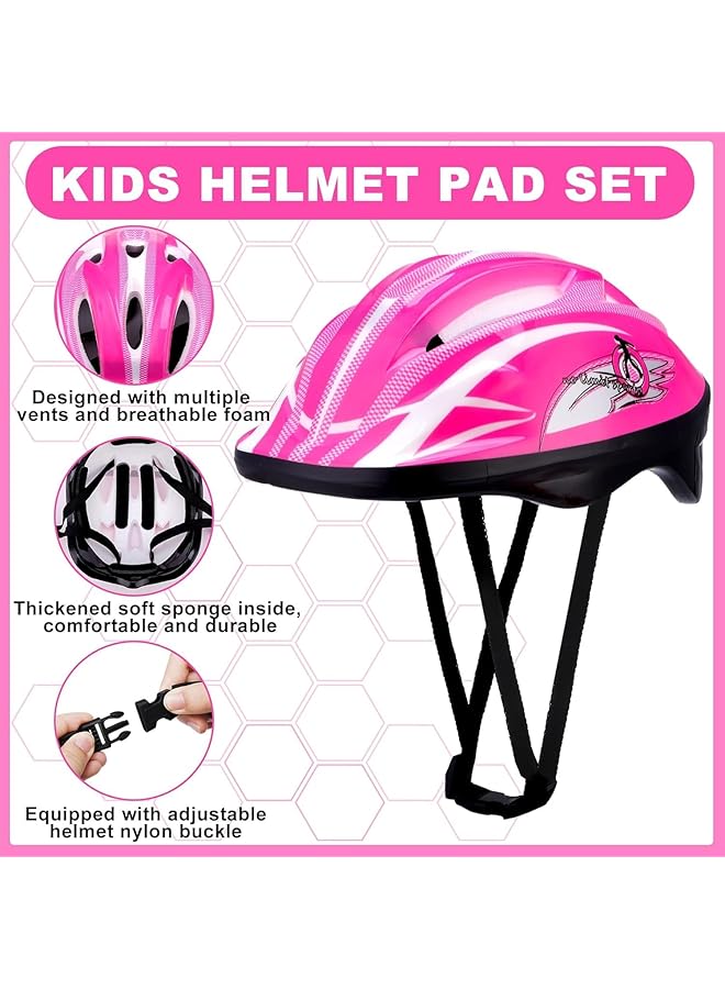 مجموعة معدات الحماية للأطفال، خوذة تزلج قابلة للتعديل، مناسبة 7 في 1، مجموعة خوذة دراجة للبنات والأولاد، دراجة تزلج، سكوتر - Image 3