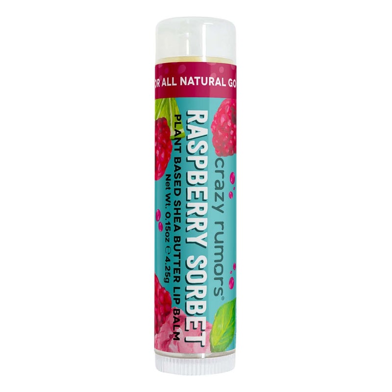 Crazy Rumors Raspberry Sorbet Lip Balm 100 Natural Vegan PlantBased Made in USA 1Pack