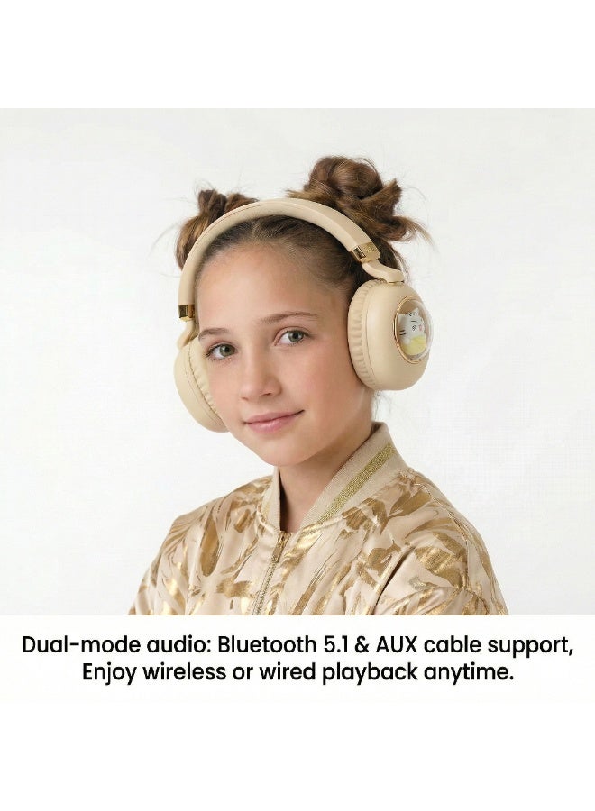 IMOAKA Head phone Wireless Over Ear Headphones , Works With Bluetooth Devices Cute Teddy Design - Image 5