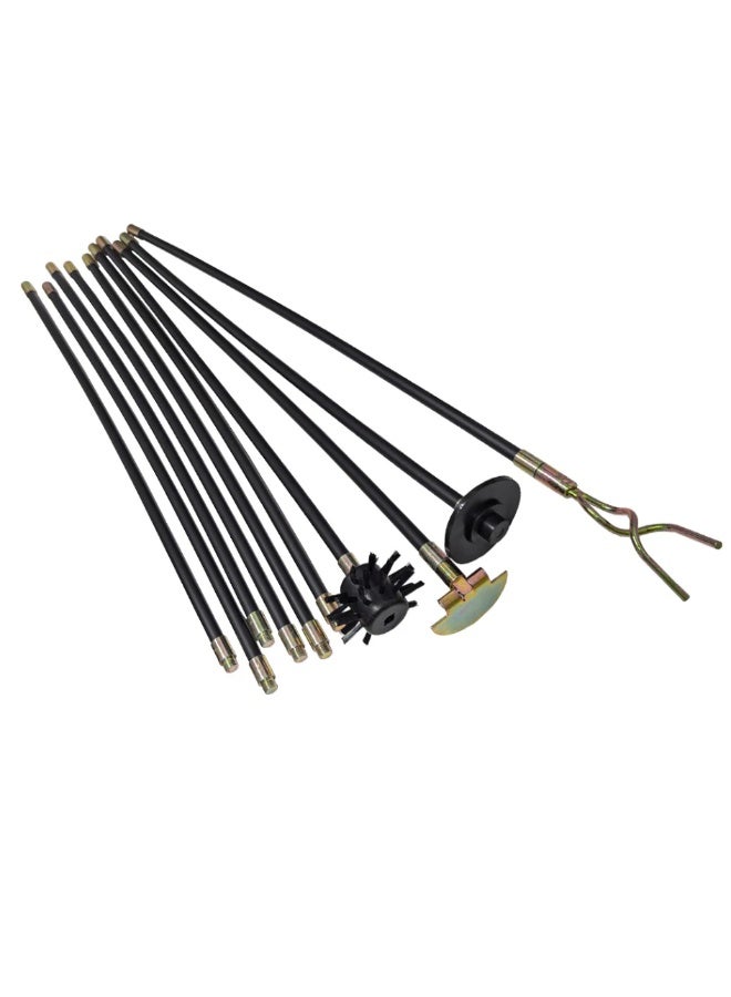 فكسر مجموعة قضبان تصريف FIXER FAIDRSET، ١٢ قضيب تصريف، ٩ أمتار (٣٠ قدمًا)، ١٠ قضبان، مكبس، حلزوني. قضيب نحاسي. - Image 2