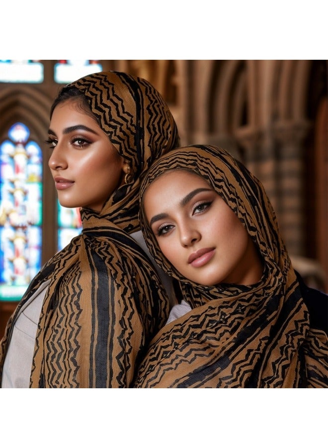 LAVEN New Style Printed Chiffon Headscarf, Arabian Scarf - Image 2