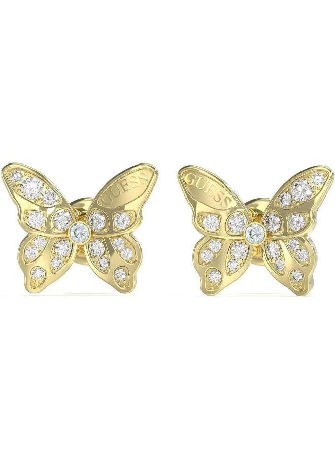 جس Pave Butterfly Stud Earrings