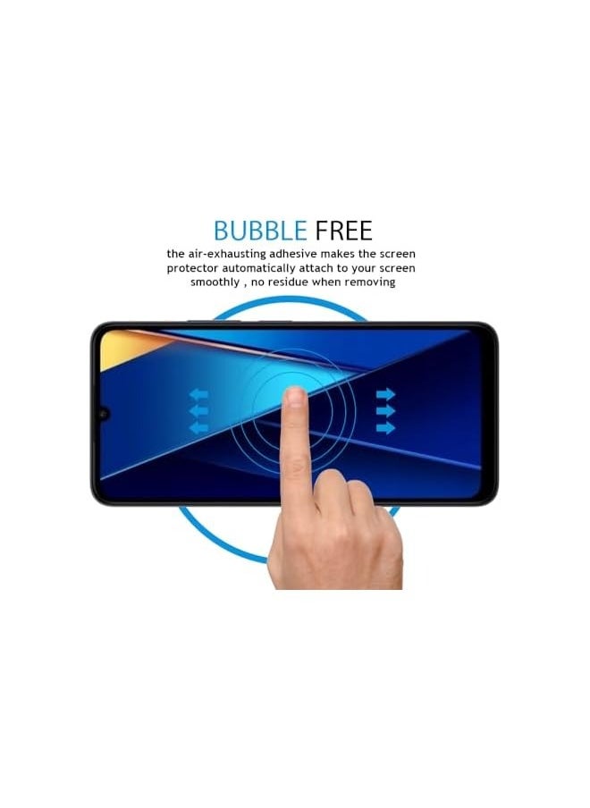Screen protector compatible with Poco C65 / Poco M6, Screen Protector Tempered Glass [Anti-Glare][HD Full Coverage][Easy Installation][9H Hardness][Touch Sensitive][ Anti-Shatter]