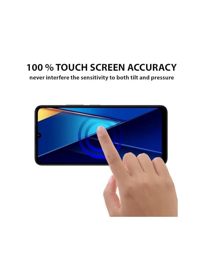 Screen protector compatible with Poco C65 / Poco M6, Screen Protector Tempered Glass [Anti-Glare][HD Full Coverage][Easy Installation][9H Hardness][Touch Sensitive][ Anti-Shatter]