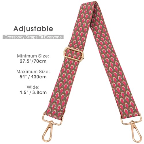 ROYGBCP Crossbody Bag Strap Wide Shoulder Purse Strap Replacement Adjustable Belt Canvas Bag Crossbody Handbag - Image 3