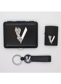 Ada Lazer Personalized Vikings Metal Plate, Zippo Lighter and Keychain Set  - Image 1