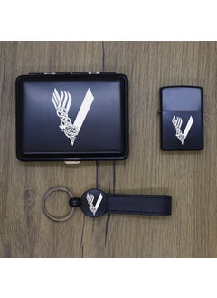 Ada Lazer Personalized Vikings Metal Plate, Zippo Lighter and Keychain Set  - Image 3