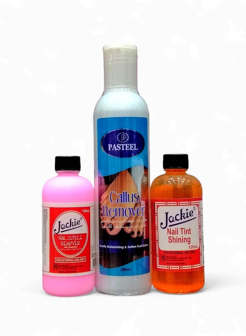 Nail Cuticles  Remover120 ml and Nail Tint Shining 120 ml Callus Remover 250 ML
