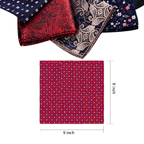 Aulufft Pocket Square Handkerchief 18 Pack Men's Handkerchief,Silk Pocket Squares Sets Vintage Hankies For Men Wedding Multi-Color Hankerchief For Men - Image 2