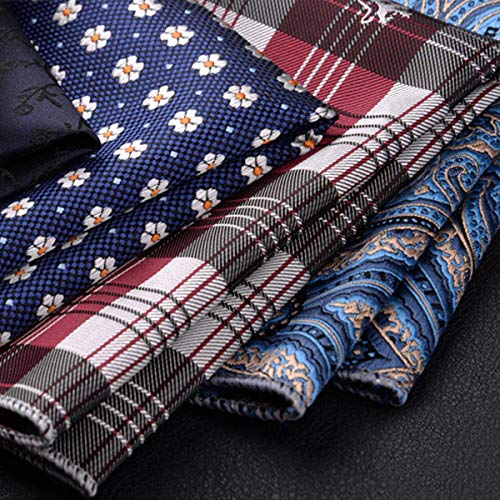 Aulufft Pocket Square Handkerchief 18 Pack Men's Handkerchief,Silk Pocket Squares Sets Vintage Hankies For Men Wedding Multi-Color Hankerchief For Men - Image 5
