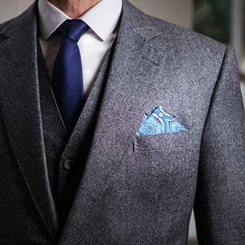 Aulufft Pocket Square Handkerchief 18 Pack Men's Handkerchief,Silk Pocket Squares Sets Vintage Hankies For Men Wedding Multi-Color Hankerchief For Men - Image 3