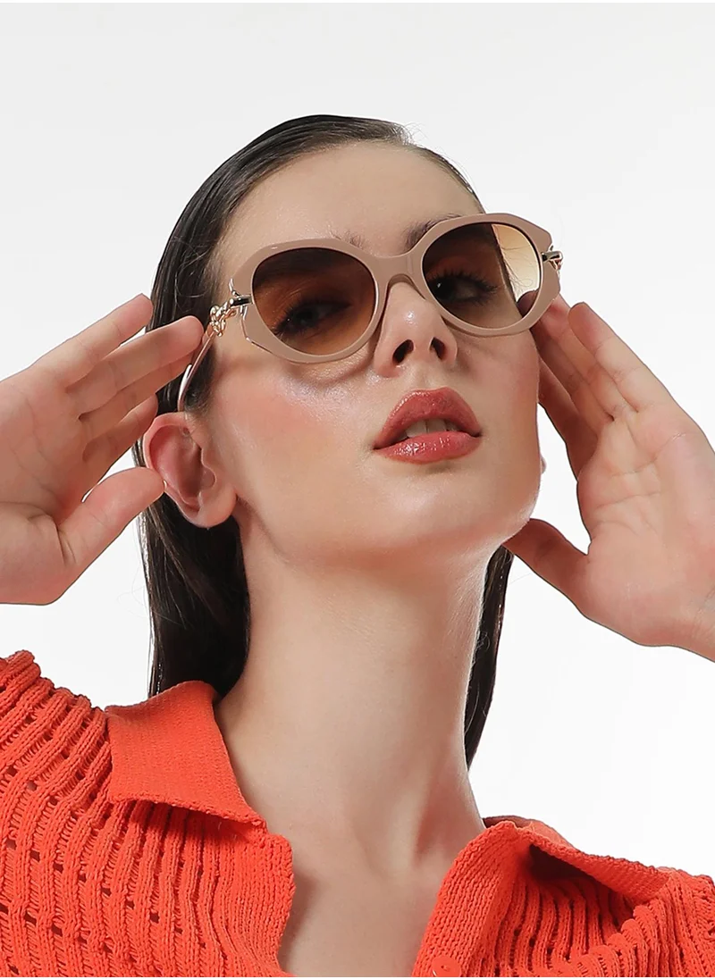 صوص هاوت The Orb Round Sunglasses - Tan Brown