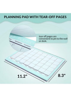 Premify Monthly & Weekly Planner Pads, Undated Make To Do List Calendar Desk Notepad, Chore Chart Planning Pad, Easy Page Tear-Off (54 Sheets)  - Image 2