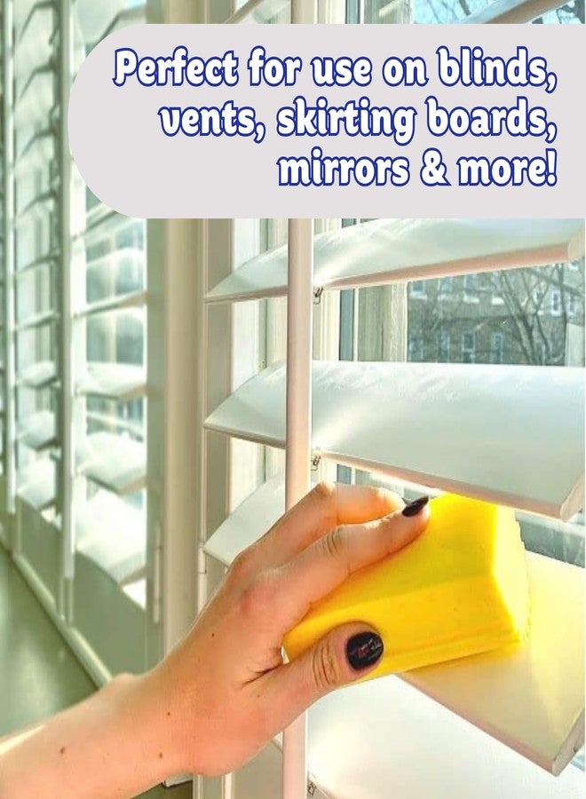 Scrub Daddy Damp Duster, Multipurpose Dusters for Cleaning - Wooden & Venetian Blind Cleaner Tool, Ridged Wet Dust Sponge for Skirting Board, Radiator, Blinds & Mirrors, Home Cleaning Products, Pink - Image 5