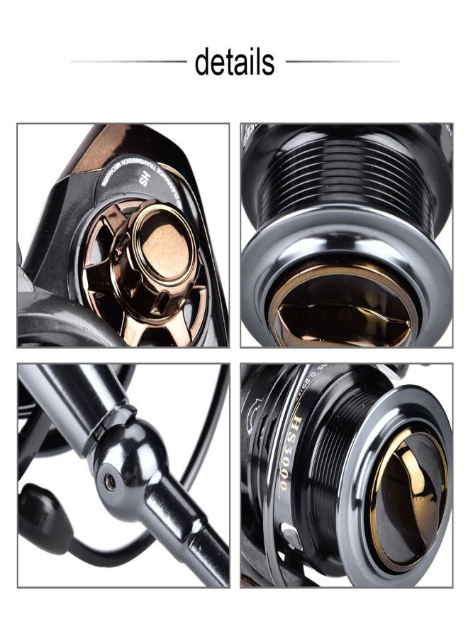 DEUKIO High speed Sea Fishing Reel 7.1:1 Match Spool Spinning Reel for Quick Casting (HS3000) - Image 5