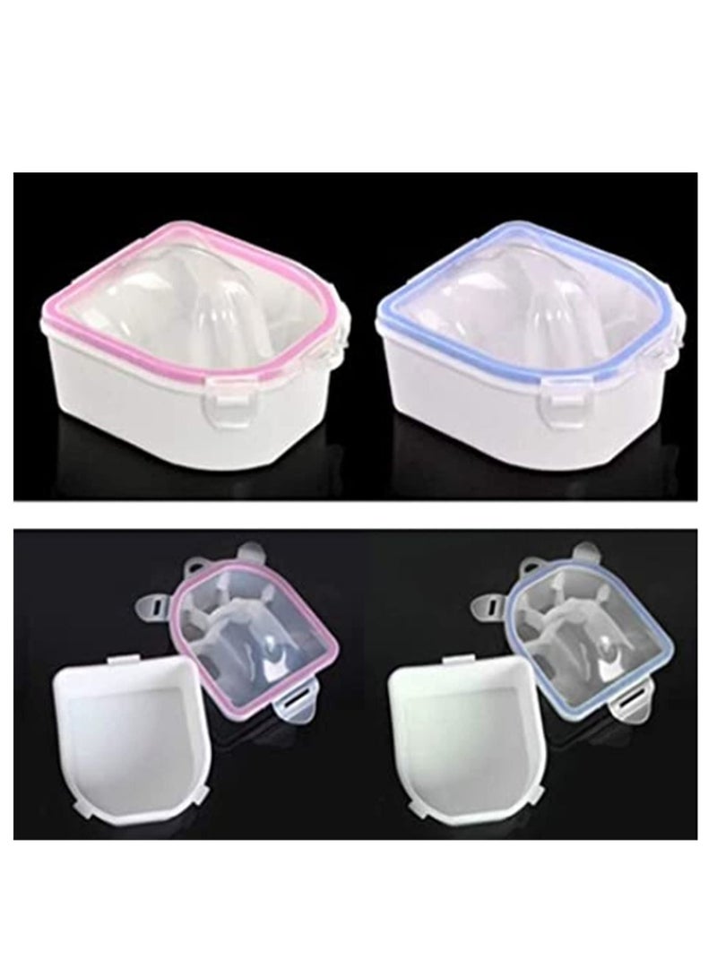 NIBEMINENT Nail Soak Bowl Finger Hand Soaking Container Salon Polish Remover Bowl, Art Remove Wash Soaker Tray Manicure Spa Tool Care Tools and Accessories 2pcs - Image 3