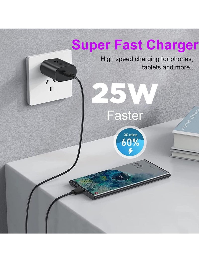 MUNTAQI 25W PD 3.0 Samsung Fast Charger Plug with 6.6 Feet USB C to C Cable, Samsung Charger for S22/ S22 Plus/ S21/S21 Plus/S21 Ultra/Z Fold 3/S20 5G/Note 20/S10/Tablets, Samsung 25w fast charger. - Image 5