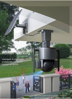 Crony CRONY D5 4G-4K-8MP Solar Dual Linkage Battery PT Camera 8MP Wireless CCTV Camera  - Image 2