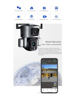 Crony CRONY D5 4G-4K-8MP Solar Dual Linkage Battery PT Camera 8MP Wireless CCTV Camera  - Image 5