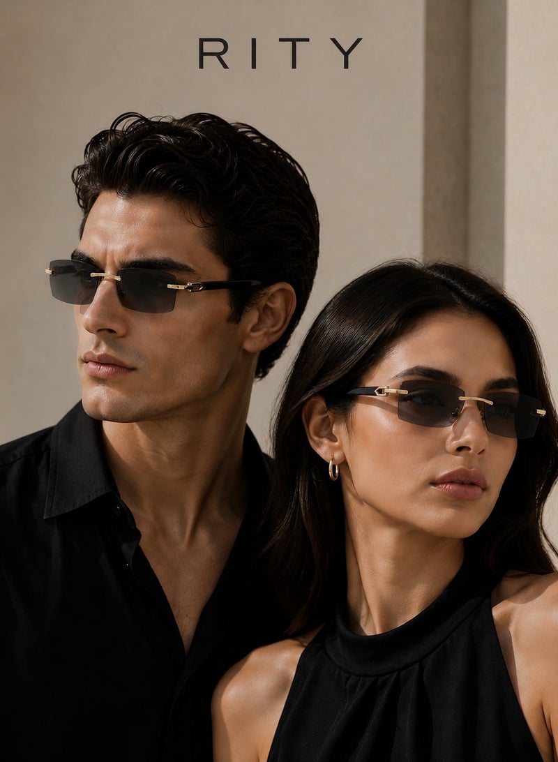 RITY Men & Women Polarized Sunglasses with UV Protection | Trendy Lightweight Fashion Eyewear for Driving, Travel, Beach & Outdoor Activities | Comfortable & Durable Design - Image 2