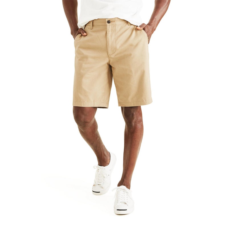 DOCKERS شورت دوكرز للرجال بتصميم كلاسيكي مثالي 10.5 بوصة، كاكي رمل، 30 - Image 5
