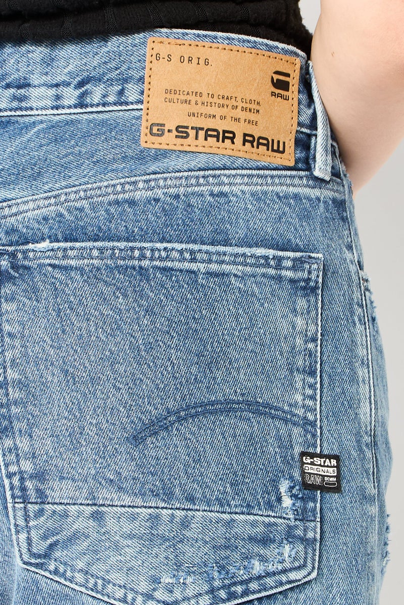 G-Star RAW جينز نسائي واسع بتصميم ممزق، أزرق - Image 3