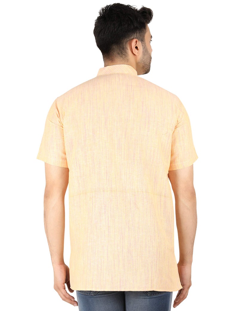 LATEST CHIKAN Men's Cotton Regular Casual Short Kurta Half Sleeves - SK-LJ-Y-40 - Image 4