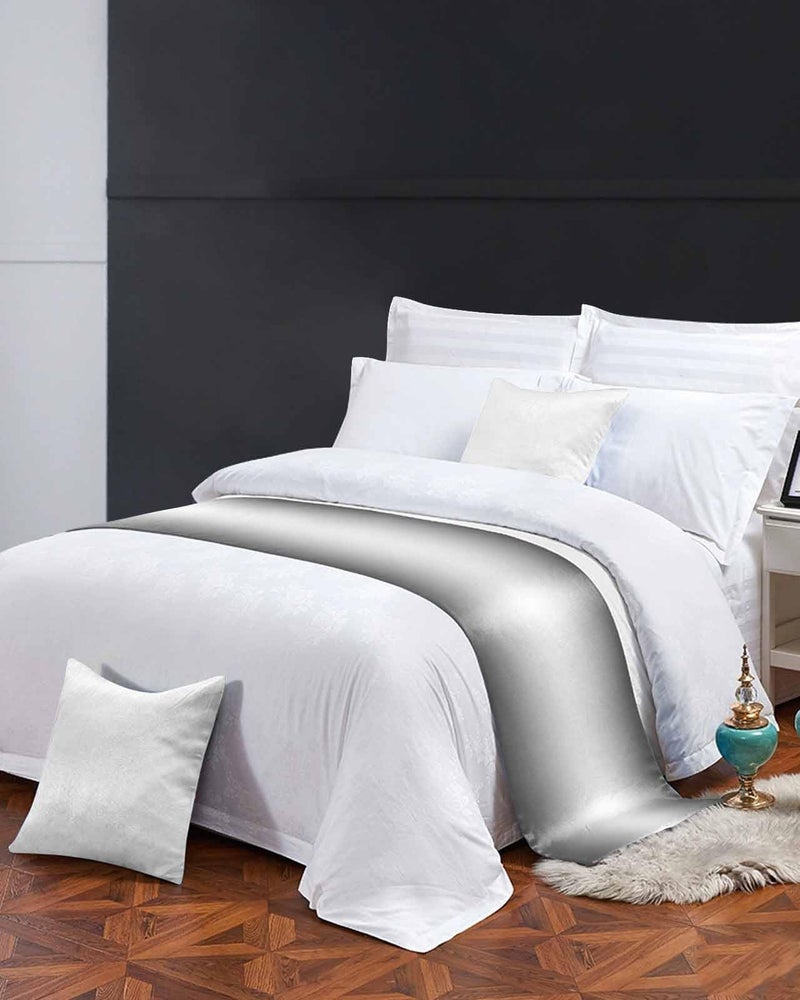 Grey Ombre Bed Runner 83x20 Inches for Queen Size Bed Decorative Throw - Image 4