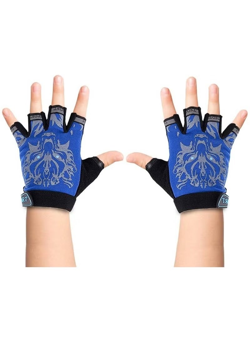 Generic Kids Half-Finger Gloves - Multi-Sport, Breathable & Shock-Absorbing  - Image 1