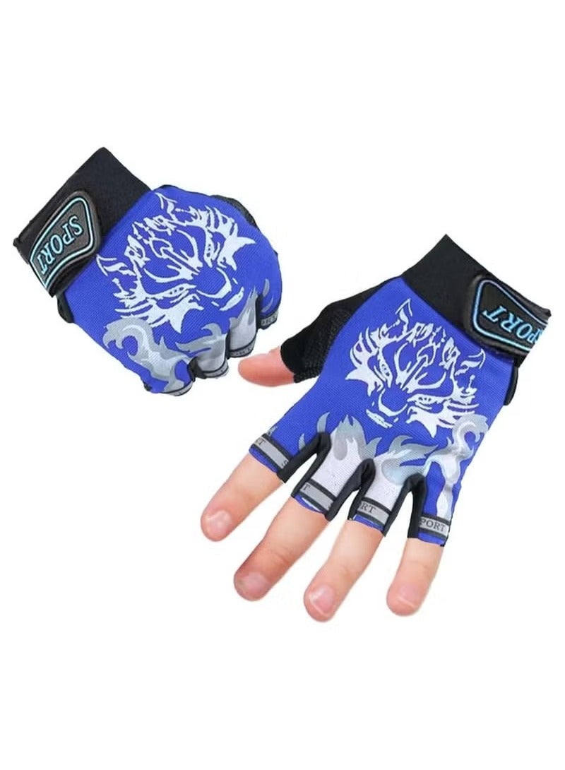 Generic Kids Half-Finger Gloves - Multi-Sport, Breathable & Shock-Absorbing  - Image 2