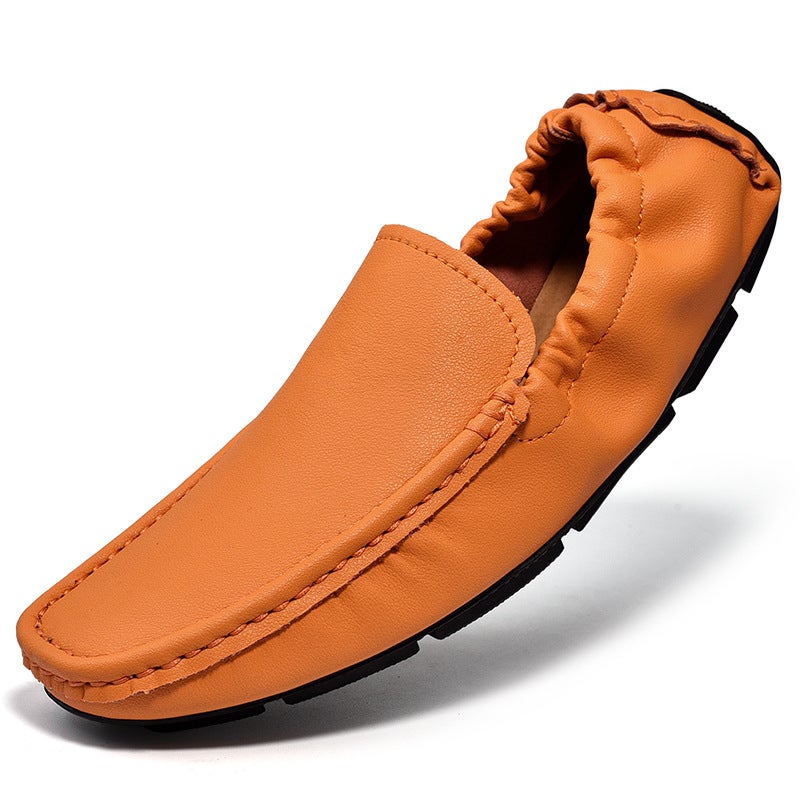 Doudou Shoes Men'S Korean Style Large Size Slip-On Low Heel Lazy Leather Shoes 48 49 Soft Sole - Image 1