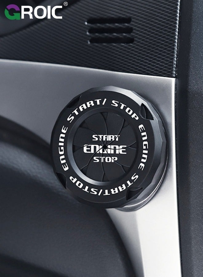 GROIC Black Auto Spin Push to Start on Cover Rotary Car Engine Stop - Image 1