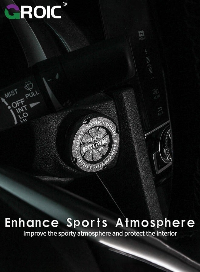 GROIC Black Auto Spin Push to Start on Cover Rotary Car Engine Stop - Image 2