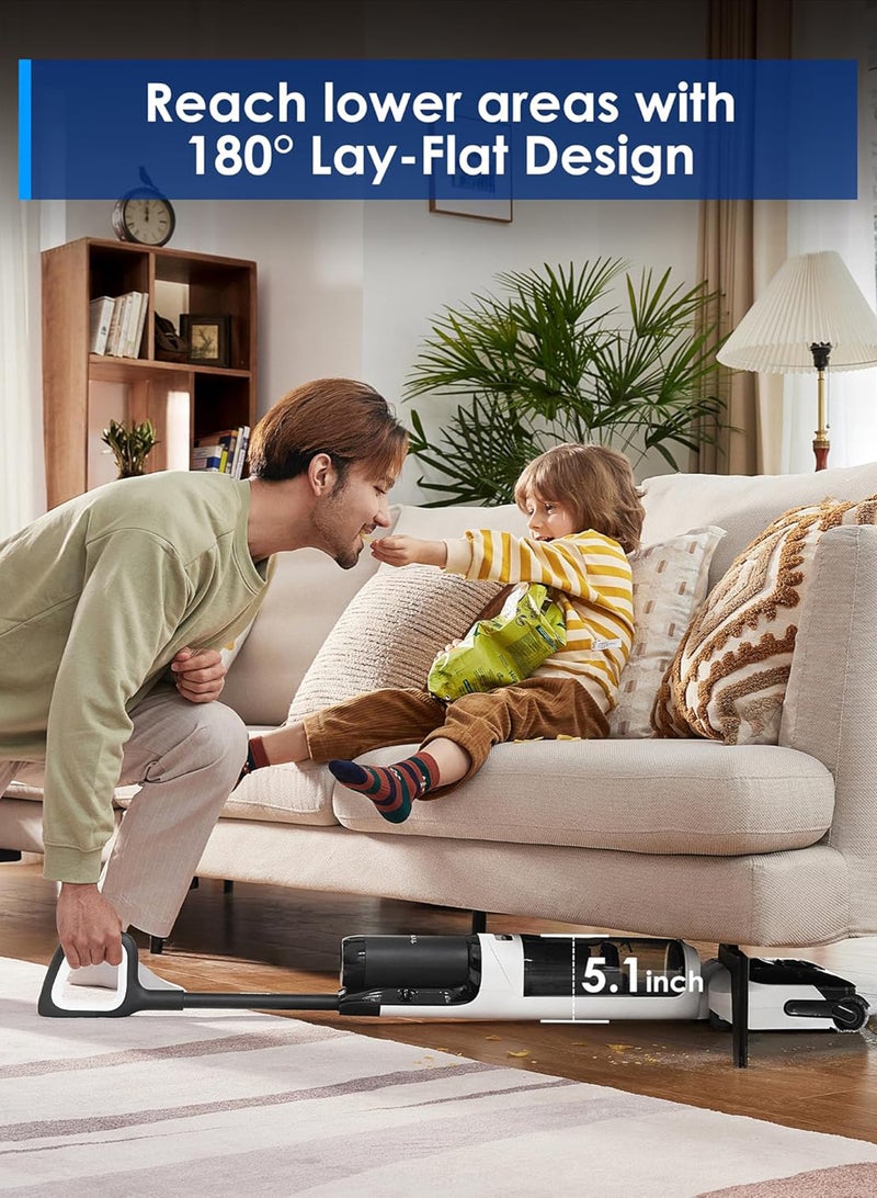 Tineco Floor One Switch S6 Stretch Wet Dry Vacuum Cleaner, Multi-Function,21K pascal suction 180° Lay-Flat, Anti-Tangle Design, Self-Cleaning, 65Min Runtime, Dual-Edge Cleaning, Whole-House Cleaning Floor Cleaner 0.8 L 180 W FW311500SA Black 0.8 L 180 W FW311500SA Black - Image 3