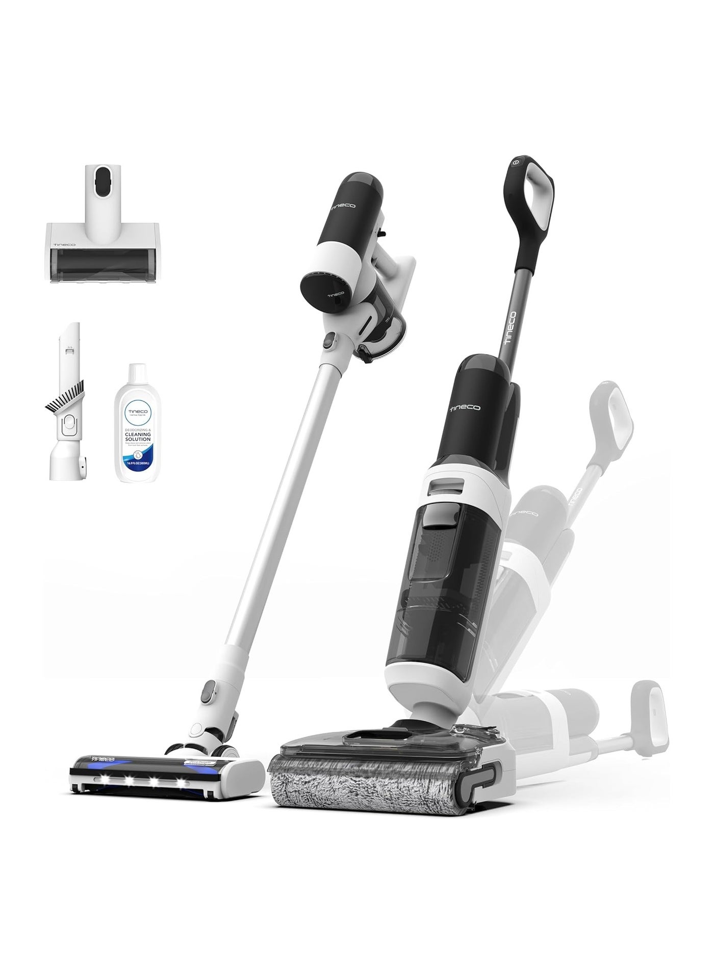 Floor One Switch S6 Stretch Wet Dry Vacuum Cleaner, Multi-Function, 180° Lay-Flat, Anti-Tangle Design, Self-Cleaning, 65Min Runtime, Dual-Edge Cleaning, Whole-House Cleaning Floor Cleaner 0.8 L 180 W FW311500SA Black