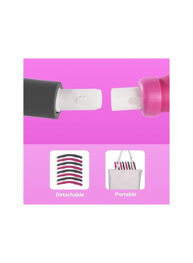 PROMASS Weighted Hula Hoop - 8 Section Detachable, Adjustable Hula Hoop For Adults, Soft Padded Exercise Hoola Hoop With Wavy Ridges For Weight Loss - Image 2