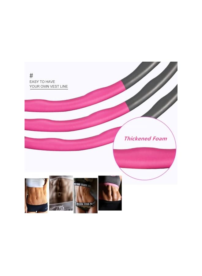 PROMASS Weighted Hula Hoop - 8 Section Detachable, Adjustable Hula Hoop For Adults, Soft Padded Exercise Hoola Hoop With Wavy Ridges For Weight Loss - Image 3