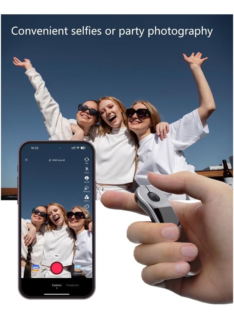 BlueFire Multifunctional Wireless Air Mouse Remote Control – Bluetooth & 2.4GHz Dual Mode, Presentation Clicker with Touchpad & Gesture Control, Compatible with Windows, Mac, iOS, Android, Tablets, Smartphones & Smart TVs – Silver Lightweight Rechargeable Air Mouse for PowerPoint, Keynote, Google Slides, TikTok, Kindle & Media – Ergonomic Anti-Slip Design with Voice Control, Volume Control & USB Receiver – Professional Wireless Presenter & Universal Remote - Image 5