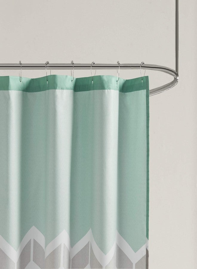 Intelligent Design Printed Cute Youth Bathroom Shower Curtain Mildew Resistant Quick Dry Modern Looking Bath-Curtain, 72x72, Nadia Teal (ID70-365) - Image 3
