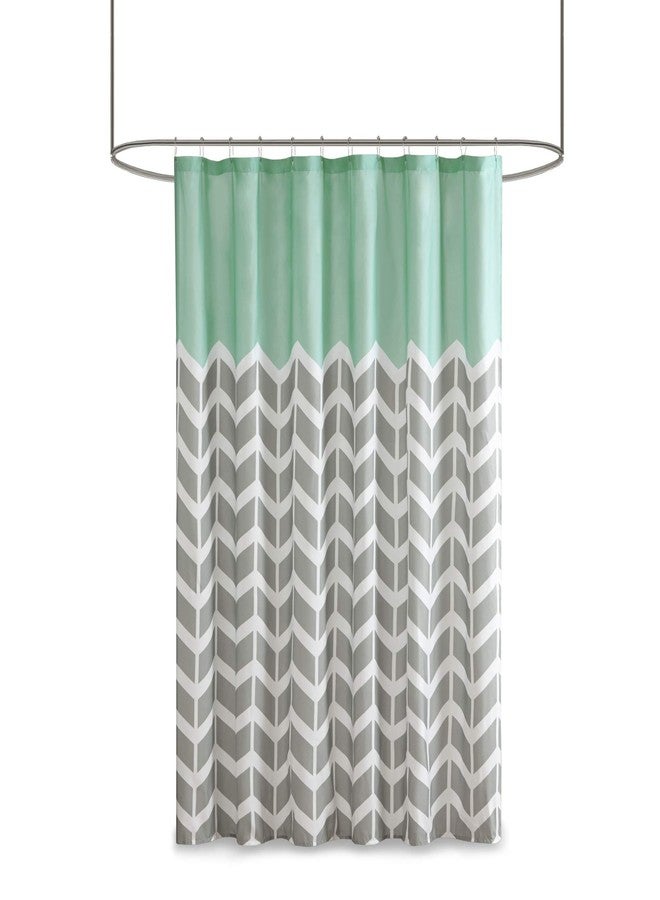 Intelligent Design Printed Cute Youth Bathroom Shower Curtain Mildew Resistant Quick Dry Modern Looking Bath-Curtain, 72x72, Nadia Teal (ID70-365) - Image 5