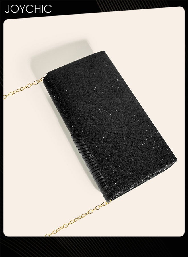 Joychic حقيبة كلاتش بلون موحد للنساء - Image 4