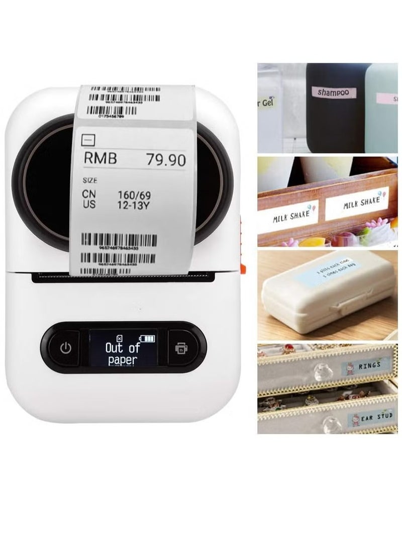 Denx - A portable wireless thermal printer for invoices, receipts and barcodes that works with Bluetooth, practical and easy to carry, 55 mm wide - Image 1