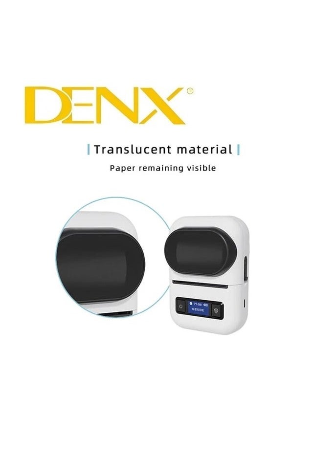 Denx - A portable wireless thermal printer for invoices, receipts and barcodes that works with Bluetooth, practical and easy to carry, 55 mm wide - Image 1