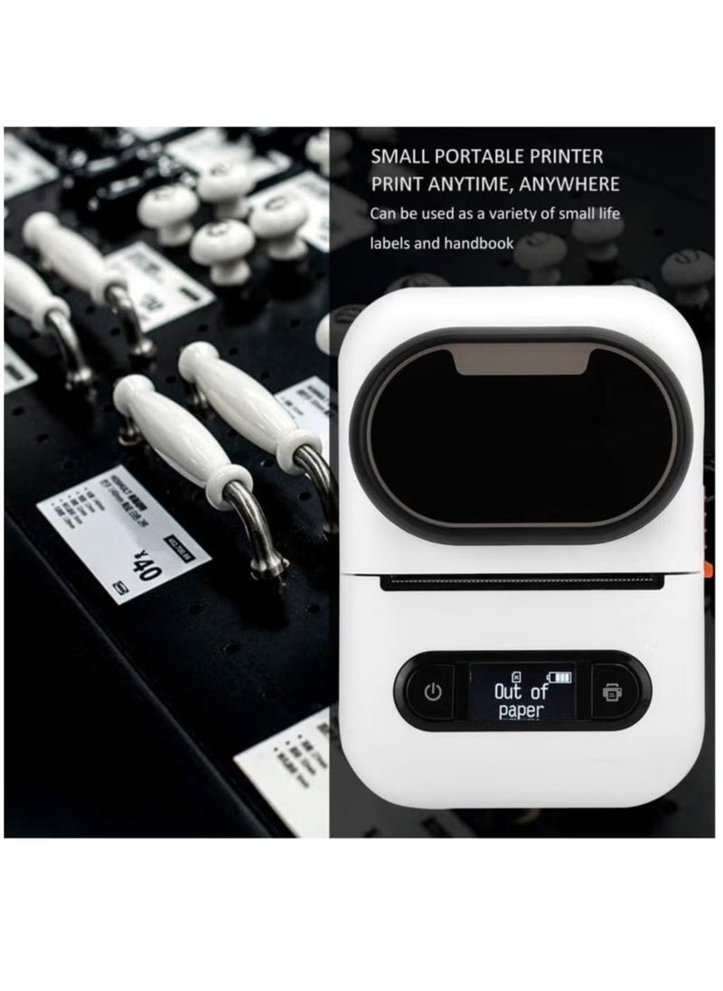 Denx - A portable wireless thermal printer for invoices, receipts and barcodes that works with Bluetooth, practical and easy to carry, 55 mm wide - Image 1