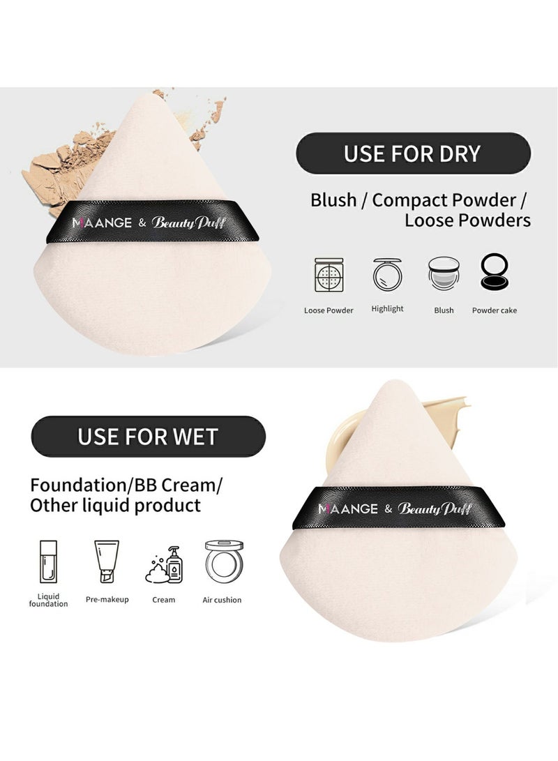 MAANGE طقم أدوات مكياج الوجه، 3 قطع فرش مكياج احترافية 2 قطعة إسفنجة بودرة مع حزام، ملحقات مكياج كاملة الوظائف للنساء، وردي فاتح - Image 3