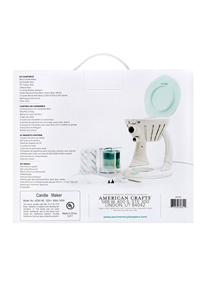 We R Memory Keepers, Wick Candle Making Kit, Includes 3 pounds of Paraffin Wax, 72 inches of Cotton Wick, 3 Rubber Stoppers, Pigment, Molds, Mixing Chart, Compatible with Beeswax, Soy and More - Image 2