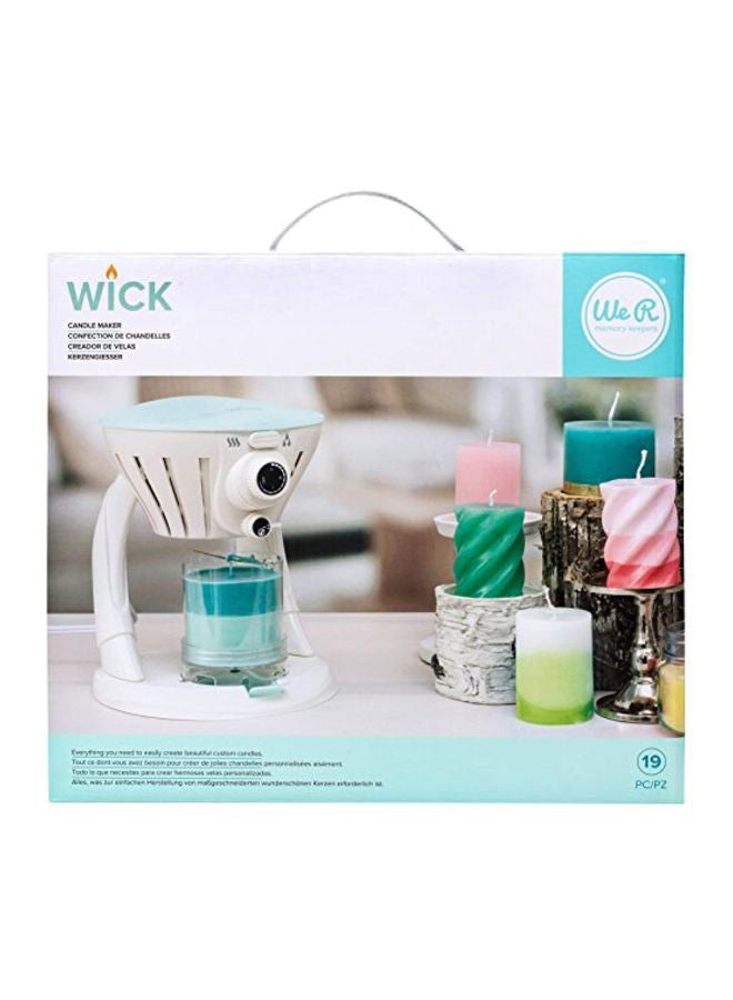 We R Memory Keepers, Wick Candle Making Kit, Includes 3 pounds of Paraffin Wax, 72 inches of Cotton Wick, 3 Rubber Stoppers, Pigment, Molds, Mixing Chart, Compatible with Beeswax, Soy and More - Image 1