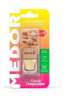 MEDORI Special Luxury liquid hanging car air freshener in a blister package and has a scent tester. Fragrance With an exotic and enchanting Aroma analogous to Tutti fruti. The Fragrance is made in France 6 ml.  - Image 1